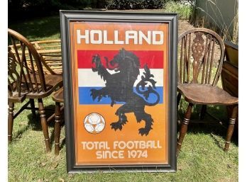 Framed Vintage Holland Total Football Since 1974 World Cup Poster