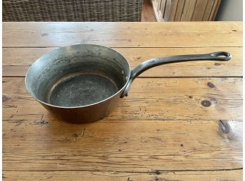 Heavy Copper Pot With Iron Handle, Made In France