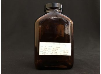 Antique Owens Illinois Brown Apothecary Stock Glass Bottle