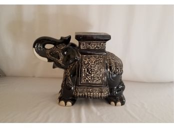 Black Ceramic Elephant Plant Stand