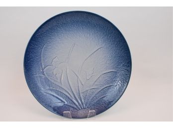 Signed Arita 有田 Blue Orchid 12' Charger / Chop Plate With Rare Additional Artists Marks