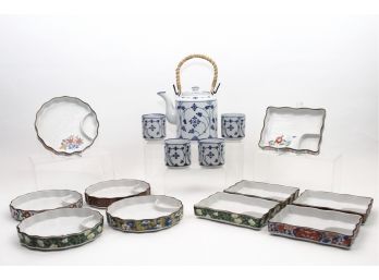 Japanese Tea Set And Plates