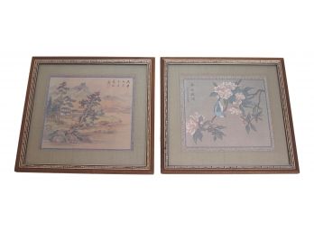 Two Japanese Signed Framed Prints