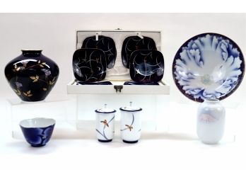Japanese Koransha And Fukagawa Seiji Porcelain Collectibles