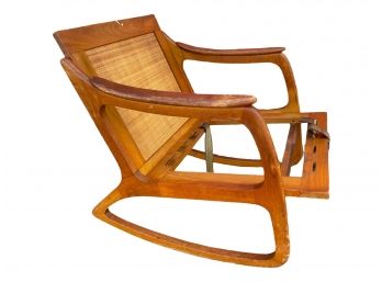 Vintage Mid Century Modern MCM Lawrence Peabody Rocking Chair Model 952 For Nemschoff .