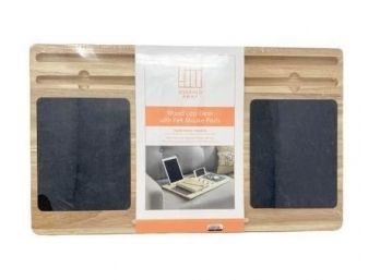NEW Squared Away Wood Lap Desk With Felt Mouse Pad