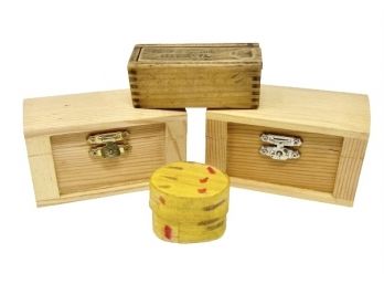 Lot Of Mini Trinket Boxes / Chests & Guatemalan Worry Dolls