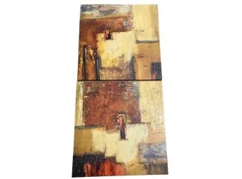 Set Of TWO Brushstrokes Artist Enhanced Prints On Canvas, Granada By Michele