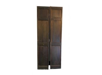 Pair Of TWO Folding Wood Doors