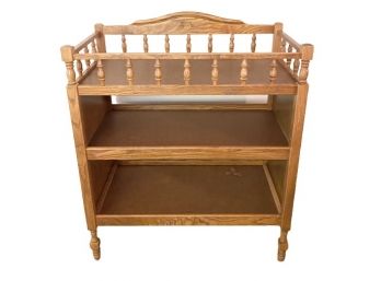 Wood Baby Changing Table W/ Two Storage Shelves