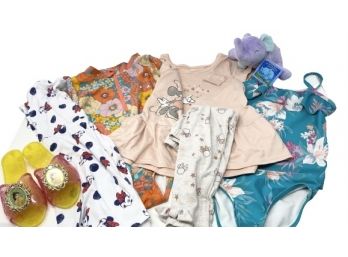 Toddler Girl Lot - Clothing, Princess Shoes & Stuffed Animal - Disney & More