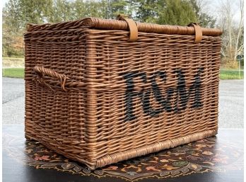 A Vintage Lidded Basket From Fortnum & Mason