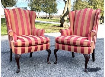 A Pair Of Vintage Wingback Chairs By Sherrill Furniture