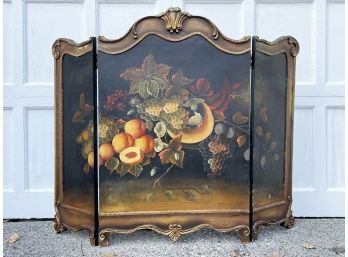 A Painted Summer Fireplace Screen