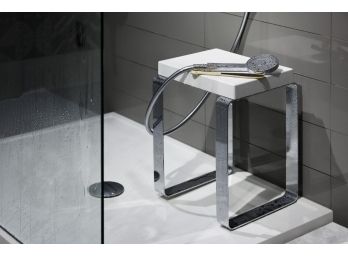 A Modern Chrome Based Shower Seat