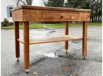 A Magnificent Vintage Kitchen Island / Butcher Block