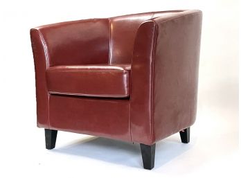 A Vegan Leather Club Chair By Noble House