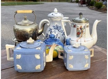 Assorted Vintage And Antique Tea Pots