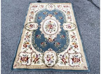 A Hand Tufted Wool Oriental Rug