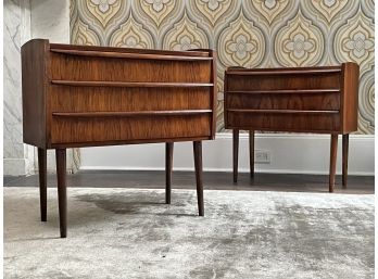 A Fabulous Pair Of Vintage British Mid Century Modern Nightstands Or End Tables, Possibly Ercole