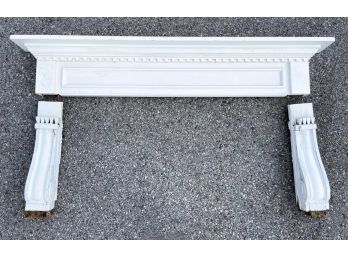 An Antique Mantle Shelf And Side Pilasters