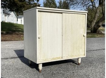 A Vintage Mid Century Painted Wood Cabinet