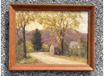 An Antique Oil On Board, Signed Shoudy