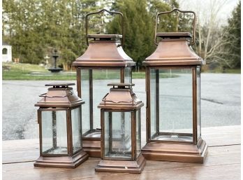 A Set Of 4 Copper Lanterns