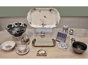 Wedgwood, Haviland Limoges, Assortment Of Tabletop Items And Serving Ware