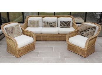 Bielecky Brothers Rattan Cane & Wicker Outdoor Furniture Set