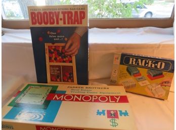 1960s Monopoly Booby Trap Game Lot