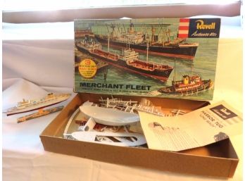 Revell Merchant Fleet Model Kit & Oceanic Cast Metal Ship