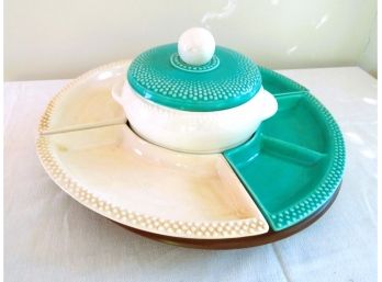 Lazy Susan Turntable With Bowl And Trays