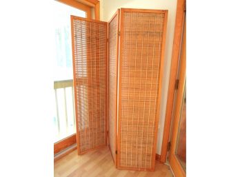 Bamboo & Rattan 3 Panel Room Divider