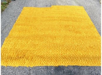 Gold Shag Carpet Remnant With Rubber Back