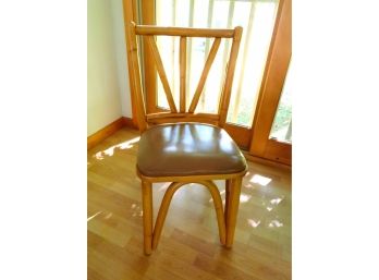 Bamboo & Rattan Pair Of Dining Chairs