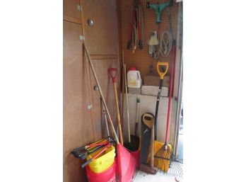 Garden Tools Lot In Garage