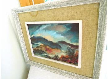 Abstract Watercolor Of Mountains & Forest By John Paul Reardon