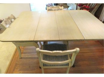 French Provincial Drop Leaves Table With 3 Chairs