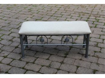 Upholstered Bench With Metal Legs