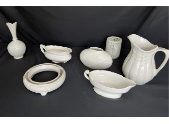 Collection Of Cream Porcelain & Stoneware