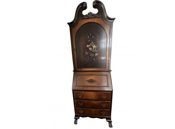 A.H. Stiehl Furniture Company Hand-painted Mahogany Secretary