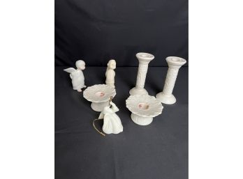 Assorted Christmas White Porcelain Collection, Including Lladro
