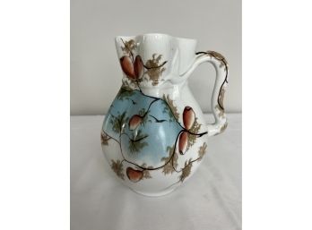 Pitcher With Hand-Painted Persimmon Pattern
