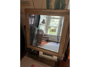 Large Oak Framed Mirror