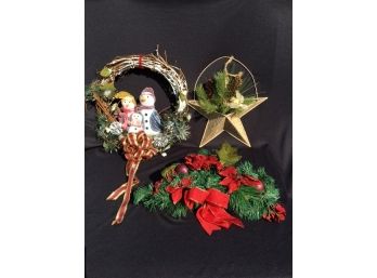 Trio Of Wall Hanging Christmas Decorations