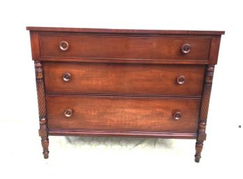 Stately 3-drawer Carved Mahogany Desser