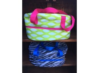 Two Hot/cold Travel Bags For Food Transport Or Grocery Shopping