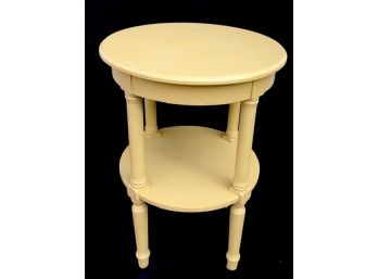 Vintage 2-tier Round Painted Accent Table