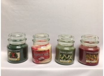 (4) 14 Oz. Yankee Candle Jar Candles - Holiday Scents